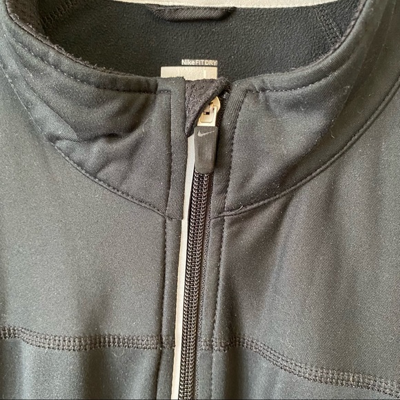 Nike+ FIT Dry vintage full zip knit performance jacket black size Large - Picture 7 of 14